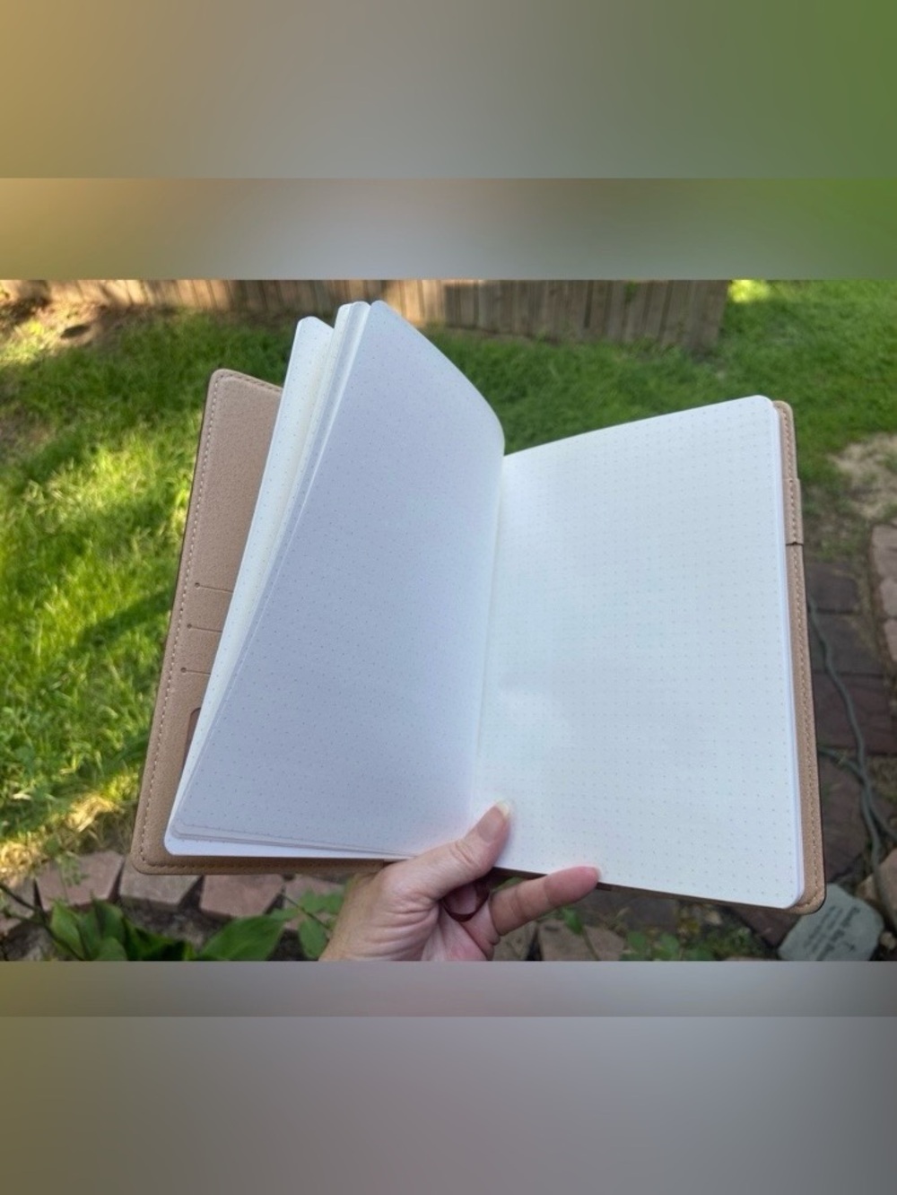 Brown Faux Leather Dotted Journal for Writing, Scripting or Doodling. Diaries - Picture 3 of 7